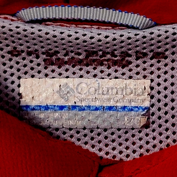 Columbia Casual Button down short sleeves Burgundy man's Large dress shirt - Picture 12 of 15